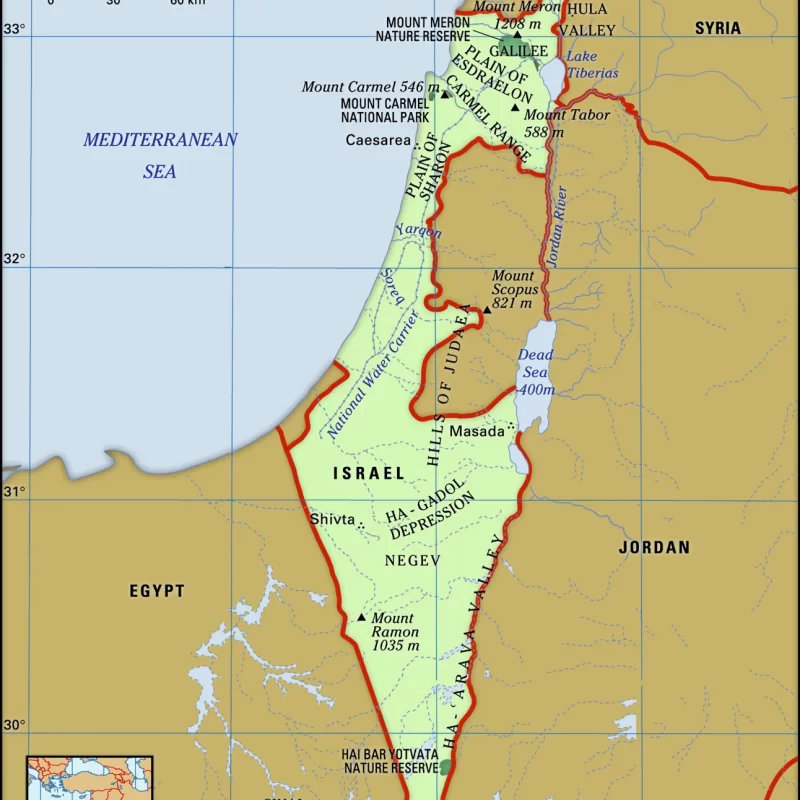 Israel-map-features-locator